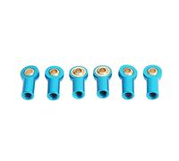 Generic Joint à Rotule d'extrémité de Biellette de Direction en Alliage D'aluminium M3, 6 Pièces, pour Voiture HSP 1/10 RC (Blue)