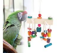 Generic Jouet à Mâcher pour Perroquet de Couleur Vive, pour Le Meulage du Bec D'oiseau et l'exercice des Pieds, pour de Jolis Animaux de Compagnie, Balançoire, échelle d'escalade pour Oiseaux de