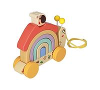 Generic Jouet à Tirer en Forme D'escargot pour Enfants de 3 Ans, avec Construction en Bois et Blocs Empilables pour L'apprentissage Précoce