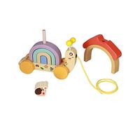 Generic Jouet à Tirer en Forme D'escargot pour Les Tout-Petits de 3 Ans, avec Assemblage DIY et Blocs de Couleur Macaron pour Un Jeu Imaginatif