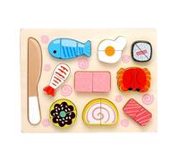 Generic Jouet Alimentaire à Découper en Bois pour L'éducation Précoce des Enfants, Matériau en Bois, adapté à L'apprentissage des Langues et à L'entraînement à la Concentration (Cuisine Japonaise)