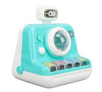 Generic Jouet Caméra Piano pour Enfants pour L'éducation Précoce et Le Développement Sensoriel, Puzzle coloré Sûr avec Composants Détachables (Cyan)