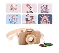 Generic Jouet D'appareil Photo En Bois LED, Jouet pour Photographier Des Accessoires