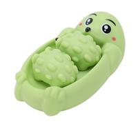 Generic Jouet de Bain Animal Mignon Flottant en Plastique Souple pour Le Jeu de Piscine de Baignoire de bébé, Paquet de 3 Jouets d'eau pour Tout-Petits pour S'amuser dans la Baignoire (Green)