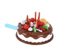 Generic Jouet de Découpe de Gâteau au Chocolat pour Enfants de Plus de 3 Ans, Ensemble de Gâteau d'anniversaire Durable avec Autocollants de aux Fruits Exquis, Améliore la Relation Parent-Enfant,