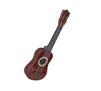 Generic Jouet de Guitare éducatif pour Enfants, en Plastique de qualité Supérieure, Motif de Dessin animé, ukulélé, Facile à Apprendre pour Les Enfants, Matériau-Plastique (Grain de Bois de Couleur