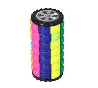 Generic Jouet de Puzzle Cylindrique Fidgeting, Exercice de Réflexion, Conception de Pneus Colorés, Matériau ABS pour Une Longue Durée de Vie