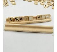 Generic Jouet de Puzzle éducatif de Tuiles de en Bois Naturel, 98 Pièces de Lettre pour L'éducation D'éveil de L'alphabet (Lettres majuscules du numéro standard)