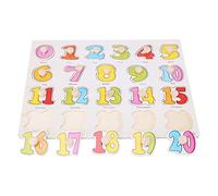 Generic Jouet de Puzzle en Bois à Bouton de Haute qualité, Sûr et Non Toxique, Chiffres Correspondant au Puzzle, Stimule la Vision, Améliore la Pensée Spatiale, pour L'apprentissage et Le (A3002