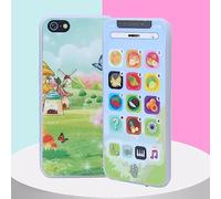 Generic Jouet de Téléphone d'apparence Colorée, Jouet de Téléphone Léger de Musique Légère de Réception de Musique, Cadeaux de Noël pour Enfants éducatifs pour Les Cadeaux d'halloween à la (Blue)