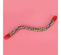 Generic Jouet de Tige Debout D'oiseau de Fil de Fer et de Corde de Coton Durable pour l'escalade et la Mastication de Perroquet, Multicolore, Taille L (M)