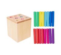 Generic Jouet de Tri de Forme de Couleur En Bois, Jouet En Boîte En Bois, Jouet Sensoriel éducatif, Tri de Couleur de Planche Occupé pour 1 à 3 Ans, Cadeaux D, Des Bâtons