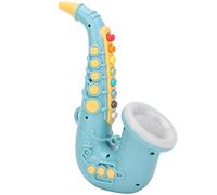 Generic Jouet d'instrument de Musique, Jouet Saxophone Sûr pour Les Enfants avec Notation Musicale Numérotée pour l'éducation Précoce pour Les Jeunes Enfants ((Blue - Version Anglaise))