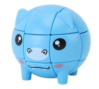 Generic Jouet éducatif de Cube de Modèle Animal D'hippopotame, Cube de Vitesse de Conception de Dessin animé 3x3x3, Développe Le Jouet de Pensée Logique pour Les Enfants, Ensemble de Jouets de 6