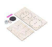 Generic Jouet éducatif Rotatif Solaire en Bois pour Enfants, Modèle D'assemblage Scientifique DIY pour Enfants, Matériau en Bois Composite