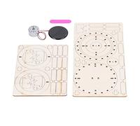 Generic Jouet éducatif Scientifique à Double Anneau Rotatif Solaire, Modèle D'assemblage Fait à la Main pour Enfants, Anneaux Solaires en Bois de Haute qualité, Aides à L'expérimentation STEM pour