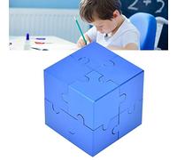 Generic Jouet en Forme de Quadrate 3D en Alliage pour Entraîner L'attention et Les Capacités D'observation, Améliorer L'imagination et la capacité Pratique, Couleur Bleue, 40 X 40 X Mm (#13)