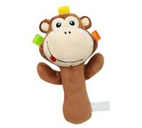 Generic Jouet en Peluche pour bébé Animal avec Son de Hochet pour nouveau-né, Jeu Amusant, Cadeau Parfait pour le Développement des Enfants, Matériau Doux et Lavable pour les Voyages (Singe A)