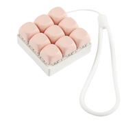 Generic Jouet Fidget Compact pour Clavier avec Sangle En Silicone, Rose