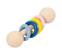 Generic Jouet Jouet Baby Hacet, Stimulation Audio Visuelle Portable en Bois Doux en Bois Qui Saisit le pour les Enfants pour des Cadeaux pour une éducation Précoce (4 anneaux)