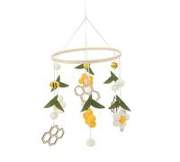 Generic Jouet Mobile à Suspendre pour Berceau D'abeille, Jouet Doux à Suspendre pour Décoration de Chambre de bébé, Motif Floral Mignon, Bois de Bambou, 1 unité