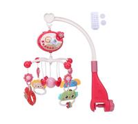 Generic Jouet Mobile Musical pour Berceau de bébé avec Projecteur D'étoiles, Veilleuse, Télécommande et 400 Mélodies Apaisantes pour la Décoration de la Chambre du nouveau-né (rouge)
