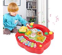 Generic Jouet Musical éducatif pour bébé, Ferme d'animaux, avec Chiot Interactif, Agneau, Poulet, Clés pour Tout-Petits, Poignée Portable Colorée (CP5031A Rouge)