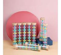 Generic Jouet Musical Rainmaker pour Enfants, Hochet Bâton de Pluie, Instrument éducatif, Jouet pour L'éducation Musicale Précoce, Activités Parents-Enfants, ABS et Bois (comme montré)