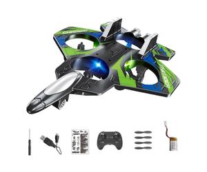 Generic Jouet RC D'Avion avec Mode Sans Tête et Décollage Automatique Conception Résistante Aux Chocs Facile à Piloter Adapté Aux Cadeaux et Activités Extéri, Vert