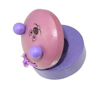 Generic Jouet Rythmique, Excellente qualité Sonore, Facile à Utiliser, Sûres, Jolies Petites Castagnettes à Doigts en Bois, éducation Précoce pour Bébés et Enfants (Purple)