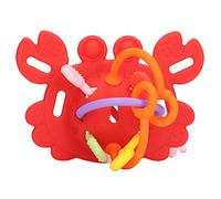 Generic Jouet Sensoriel à Traction de Ficelle, Couleur Vive, Boutons Doux Doux, Jouet de Dention Pour Bébé, Apaise les Gencives Pour Les-petits en Désplacement (rouge)