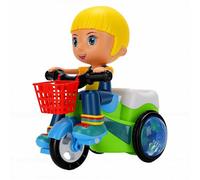 Generic Jouet Tricycle électrique, Action de Rotation Automatique à 360°, Roues Universelles Intelligentes, Lumières LED Colorées avec Mélodies Joyeuses, pour Enfants et Tout-Petits âgés