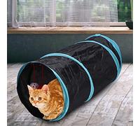 Generic Jouet Tunnel Pliable pour Chat avec Papier froissé et Boule à Hochet pour Une Récréation Amusante - Polyester Durable 1 X Tunnel pour Chat