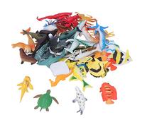 Generic Jouets Miniatures Animaux de L'océan, 48 Pièces, Cadeau Sensoriel éducatif écologique pour Les Enfants de 4 à 6 Ans, Bain et Piscine