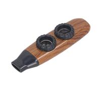 Generic Kazoo - Flûte à Double Trou, Instrument à Vent Réglable pour Guitare, Violon, Performance, ABS, Silicone, Taille Compacte pour les âges (Bois naturel)