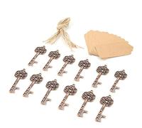 Generic Key Bottle Ouvre-bouteille, Porte-clés d'ouvreur de la Bière de Viande de Trousque avec Coeur et Couronne de 12pcs pour le Mariage, Fêtes