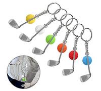 Generic Keychain de Balle de , Clés Anneaux Creative Keyring Pendentif Decoration 6pcs Mini Club Ball Ball pour Sacs Key
