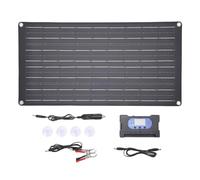 Generic Kit chargeur de batterie solaire rapide 25 W : panneau solaire étanche + câble de connexion SAE + régulateur de charge 100 A + autocollant arrière pour voiture, camping-car
