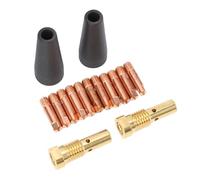 Generic Kit Complet D'accessoires de Soudage de 15 Pièces avec Buses sans Gaz, Diffuseur en Laiton, Pointes en Cuivre pour Easy Flux 125, Compatible avec Diverses Soudeuses MIG