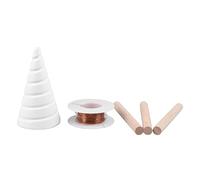 Generic Kit D'antenne Robuste en Fil de Cuivre pour Jardinage, électroculture, avec Gabarit D'enroulement de Bobine Fibonacci, pour Maison et Jardin, 1.