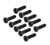Generic Kit D'assortiment de Vis à Tête Fraisée, Résistance Améliorée à la Corrosion pour Machines M3, galvanisé Noir, 50 Pièces (M3*12)