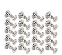 Generic Kit de 50 Rivets à Tête Plate en Cuivre Durable pour Reliure de Cahier, Parfait pour L'artisanat du Cuir, Or/argent/couleur Pistolet/bronze Kit de Rivets de 8 Mm avec Vis pour Sacs,