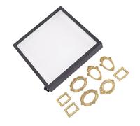 Generic Kit de Boîte D'ombre Bricolage avec Mini Figurines pour des Affichages de Mémoire élégants et Un éclairage Ambiant (Black)