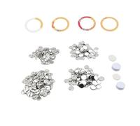 Generic Kit de Boutons en Fer Blanc, 200 Pièces, Badge Rond Longue Durée, Broches Vierges pour L'artisanat, Idéal pour les événements (fer blanc 2)