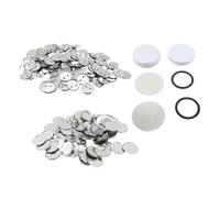 Generic Kit de Boutons en Fer Blanc, 200 Pièces, Badge Rond Longue Durée, Broches Vierges pour L'artisanat, Idéal pour les événements (fer blanc 3)