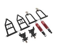 Generic Kit de Bras Oscillant de Suspension Avant, Amortisseur de Suspension Supérieur et Inférieur en Métal, Ensemble de Broche d'articulation de Direction pour Go Kart, ATV électrique, Quad, Kit