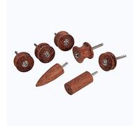 Generic Kit de Brunissage du Cuir en Bois de Rose, Ensemble D'outils de 7 Pièces pour le Polissage du Cuir Fin, fabriqué à Partir de Bois de Rose de qualité Supérieure, Idéal pour les Travailleurs du