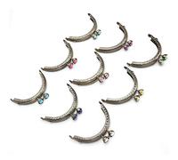 Generic Kit de Cadre de Verrouillage de Fermoir de Sac à Main en Relief Vintage pour Bricolage, Ensemble de 9 Cadres de Verrouillage en Métal pour Sacs à Main, Portefeuilles, Porte-monnaie, Sacs de