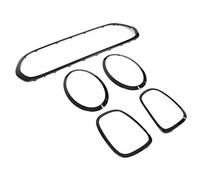 Generic Kit de Capots de Bordure de Calandre de Phare Arrière Noir Brillant ABS + PP adapté pour Mini