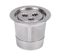 Generic Kit de Capsules de café Rechargeables pour Machines à café Doubles avec Cuillère et Brosse en Acier Inoxydable - Ensemble de Dosettes de Réutilisables pour Préparer du Frais